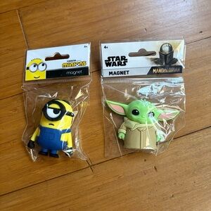Yoda and Minion Magnets